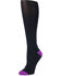  Shyanne Women's 3-Pair Support Crew Socks, Black, hi-res