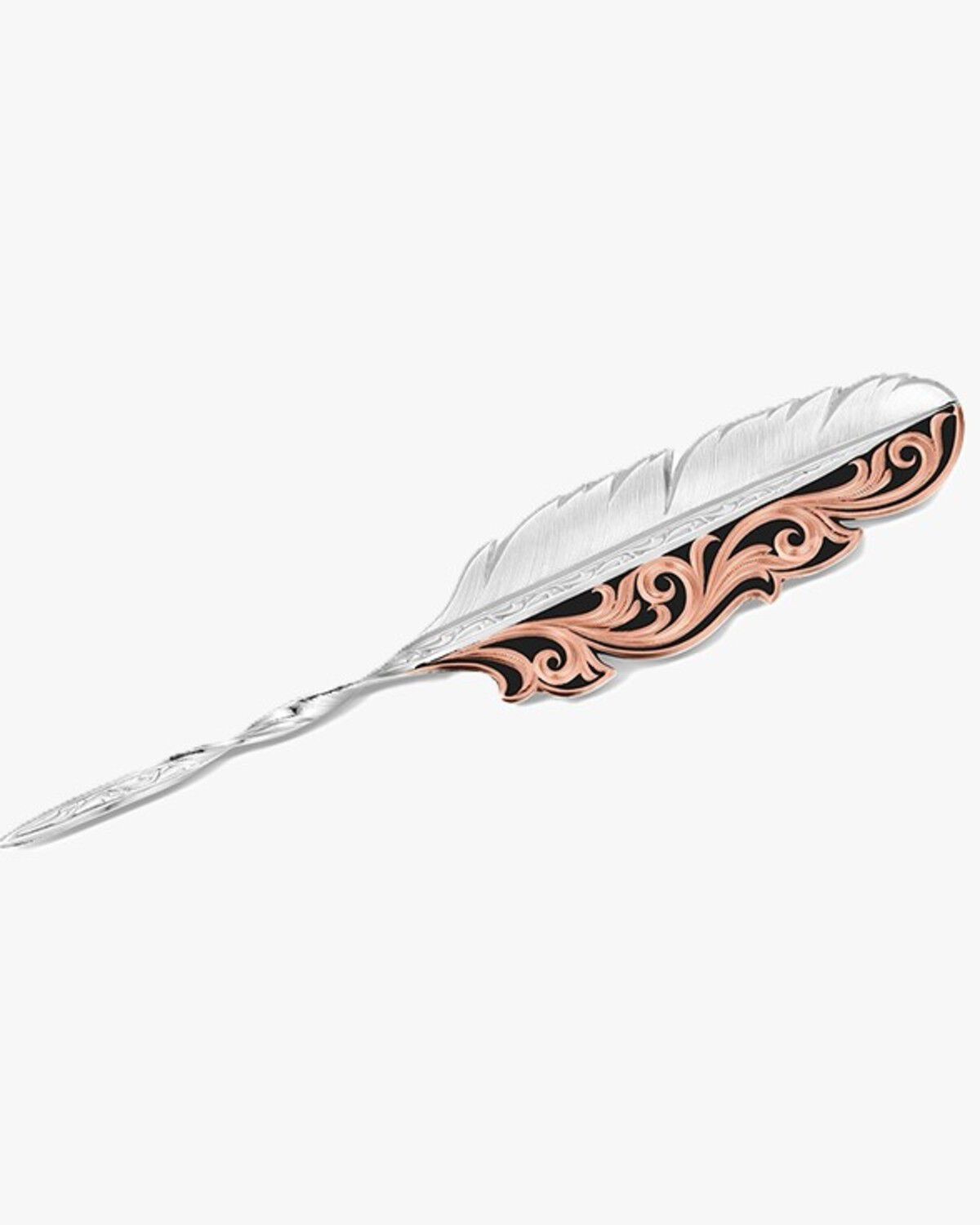 Image #1 - Montana Silversmiths Alpine Night Feather Hat Pick, Silver, hi-res