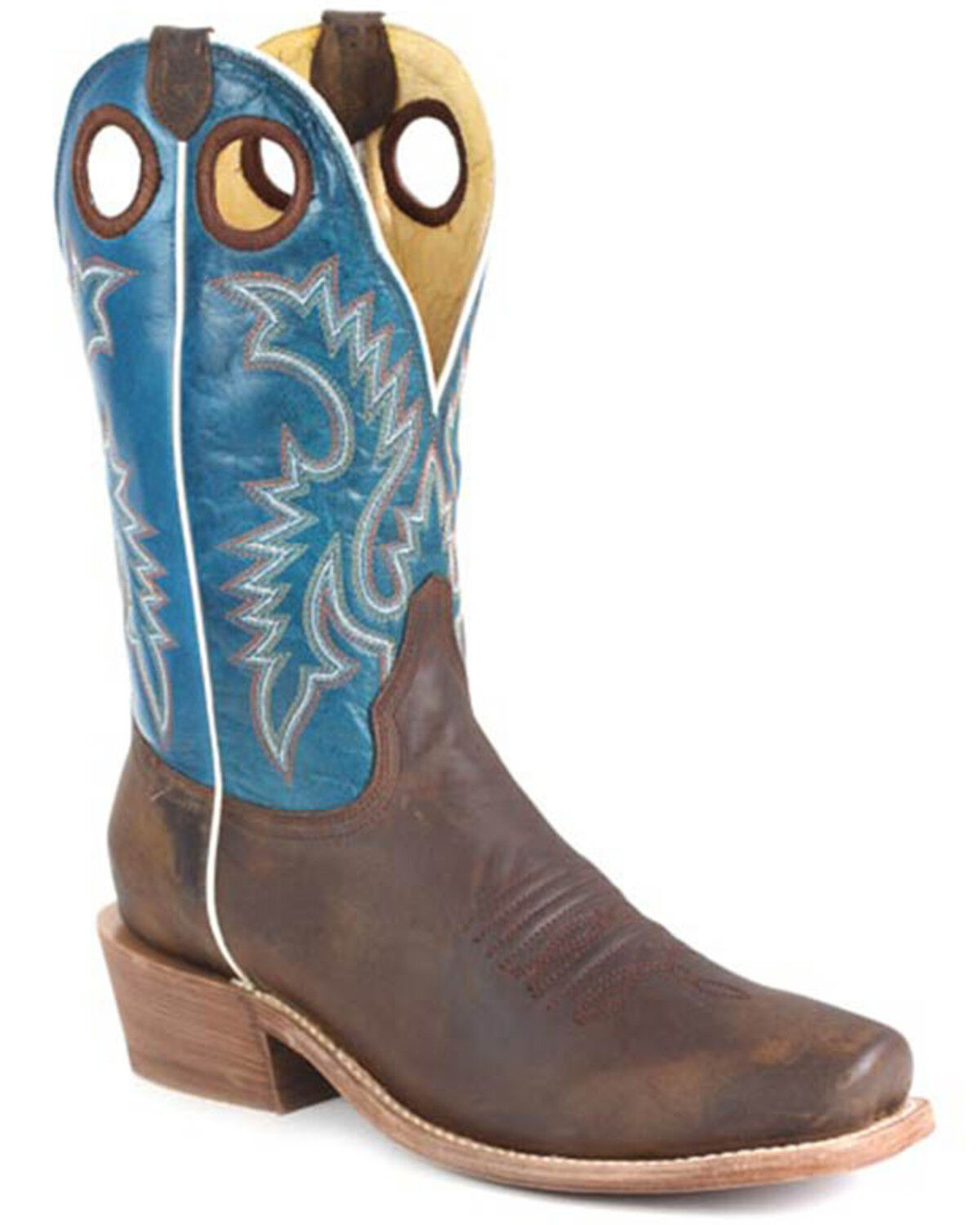 Image #1 - Roper Men's Ride 'Em Bullrider Western Boots - Square Toe, Brown, hi-res