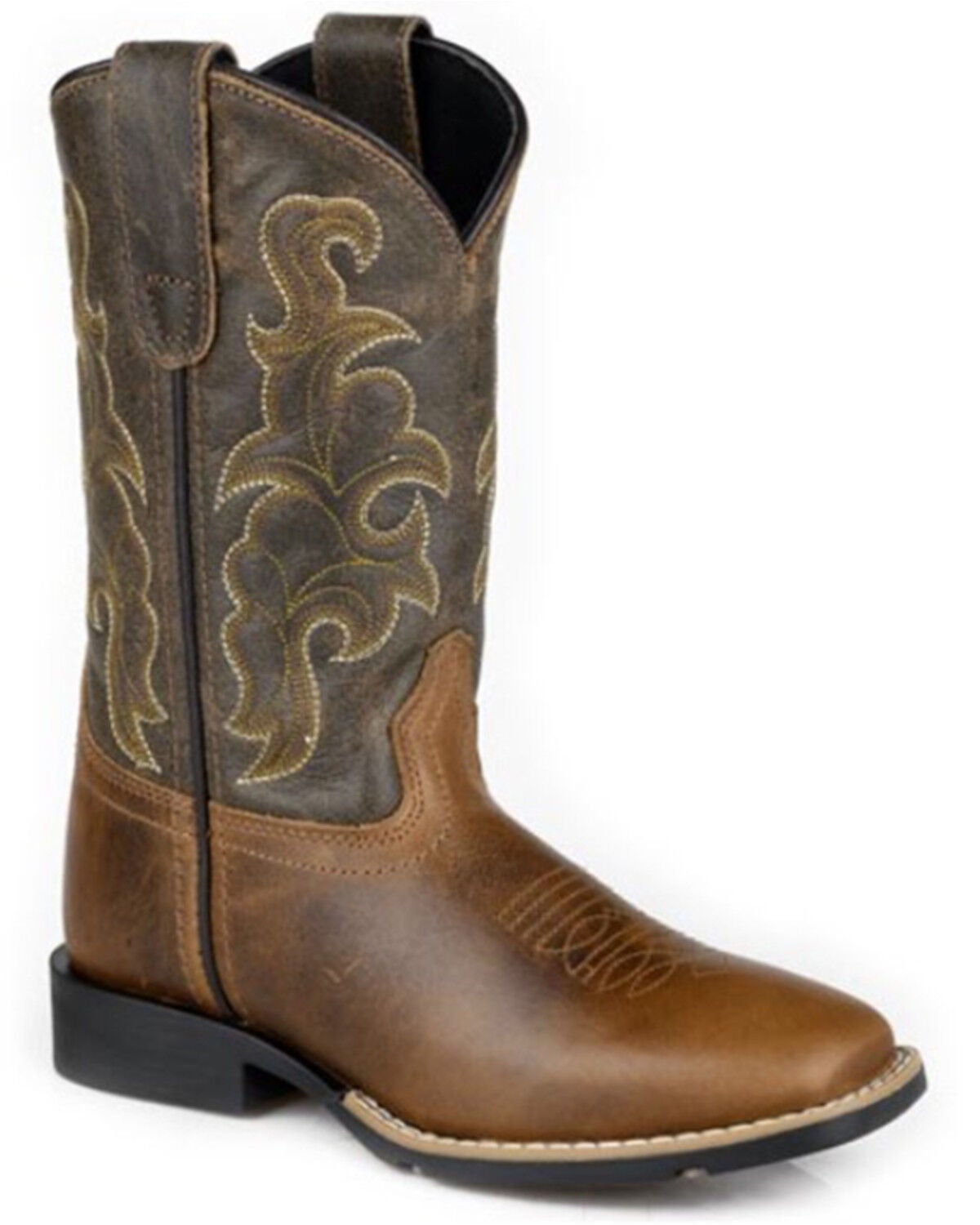 Image #1 - Roper Little Boys' Gabriel Western Boots - Broad Square Toe, Brown, hi-res