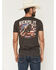 Image #1 - RANK 45&reg; Men's Kickin It Short Sleeve Graphic T-Shirt, Charcoal, hi-res