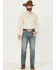 Image #1 - Rock & Roll Denim Men's Medium Wash Tapered Bootcut Stretch Denim Jeans, Medium Wash, hi-res