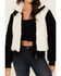 Image #3 - Stoosh Women's Sherpa Jacket, Black, hi-res
