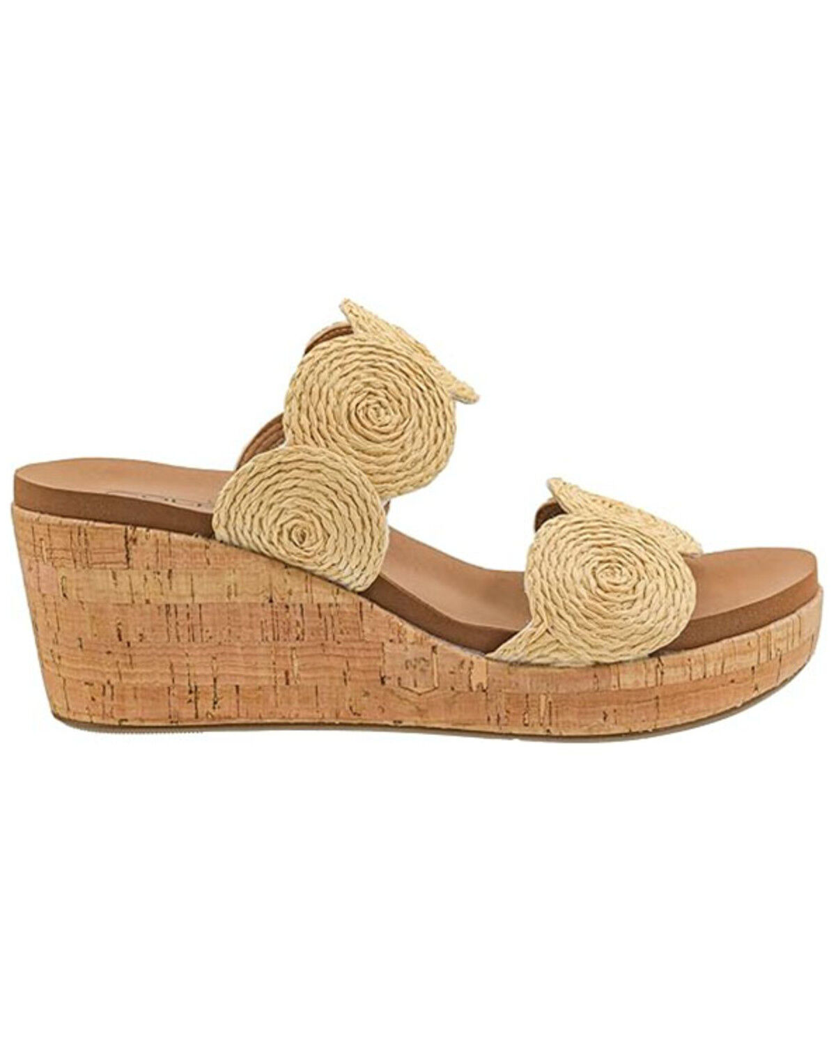 Image #2 - Corkys Women's Make A Toast Wedge Sandals, Natural, hi-res