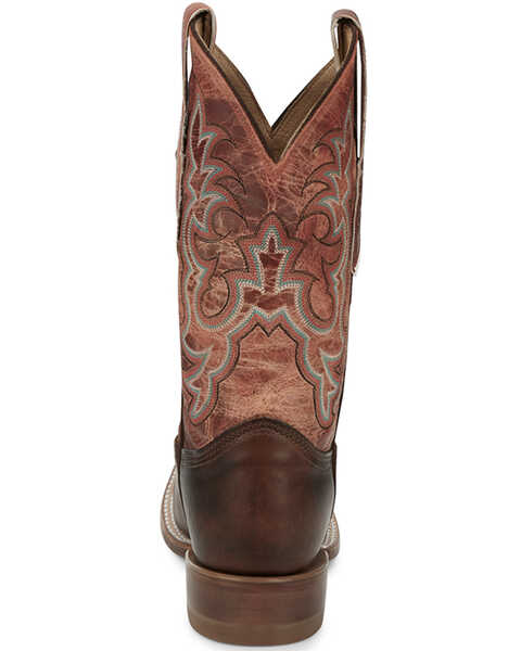 Image #5 - Justin Women's Stoneage Western Boots - Broad Square Toe, Cognac, hi-res