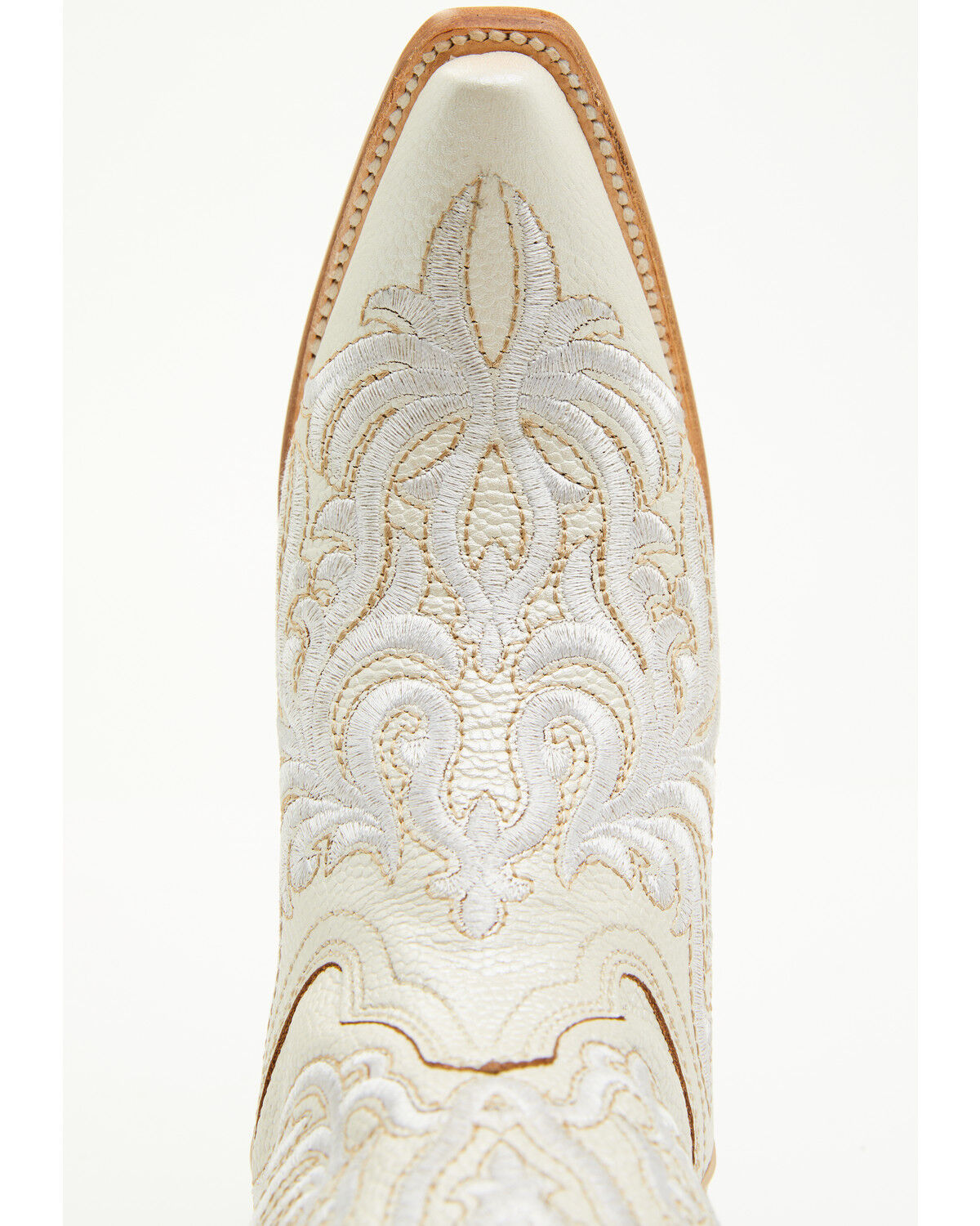 Image #6 - Corral Women's Embroidered Western Ankle Boots - Snip Toe, Ivory, hi-res