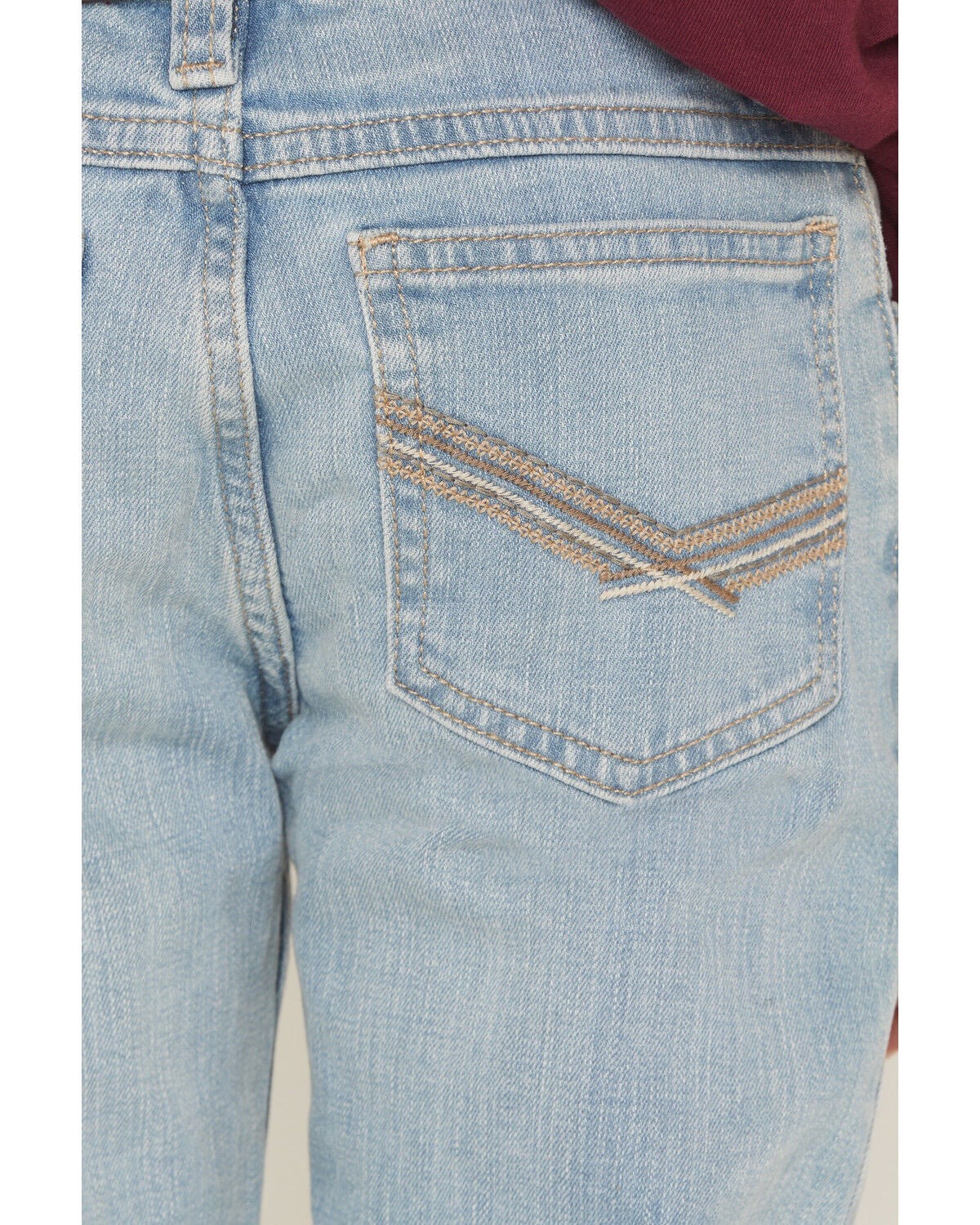 Image #4 - Wrangler 20X Boys' Light Wash Slim Bootcut Stretch Denim Jeans, Light Wash, hi-res
