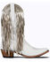 Lane Women's Fringe Star Western Boots - Snip Toe, White, hi-res