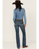 Image #1 - Wrangler Retro Women's Mae Medium Wash Mid Rise Stretch Bootcut Jeans, Medium Wash, hi-res