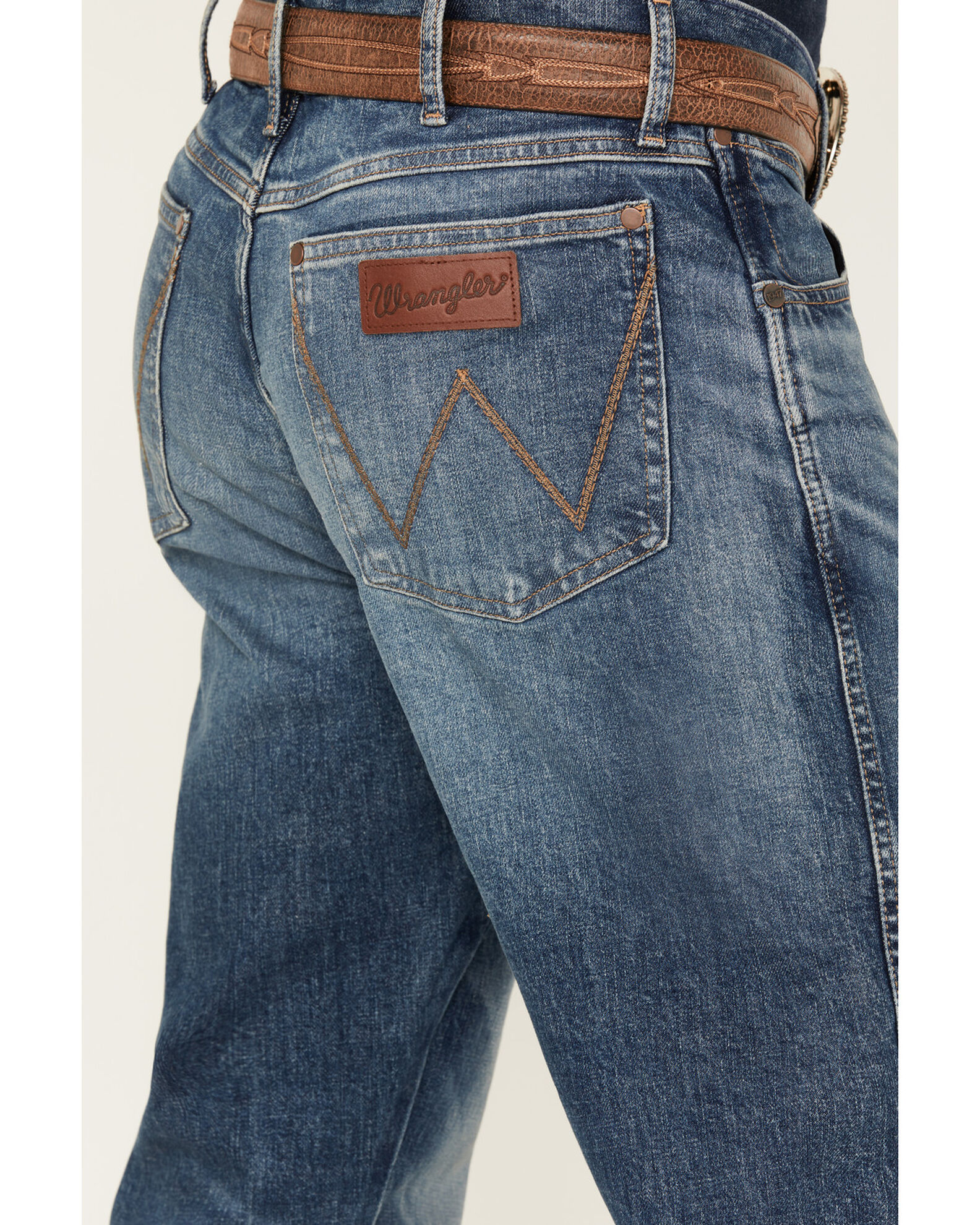 【楽ギフ_のし宛書】 Jeans Bootcut Slim Retro Men's Wrangler - 38x34 - Whitley パンツ