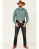 Image #2 - Rock & Roll Denim Men's Southwestern Print Long Sleeve Snap Western Shirt , Multi, hi-res