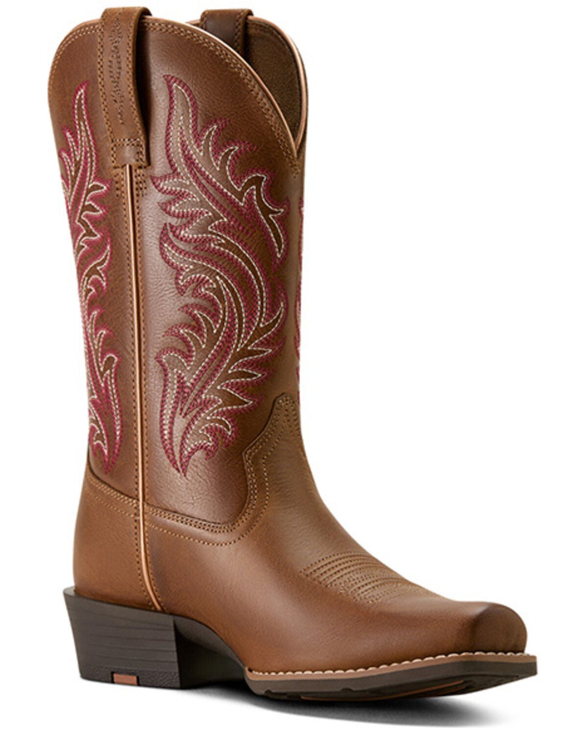 Image #1 - Ariat Women's Round Up Performance Western Boots - Square Toe, Brown, hi-res
