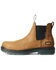 Ariat Men's Waterproof Turbo Chelsea Work Boots - Carbon Toe, Brown, hi-res