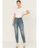 Image #1 - Wrangler Women's Walker Medium Wash High Rise Stretch Slim Leg Jeans , Medium Wash, hi-res