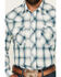 Image #3 - Wrangler Retro Men's Plaid Print Long Sleeve Snap Western Shirt - Tall, Turquoise, hi-res