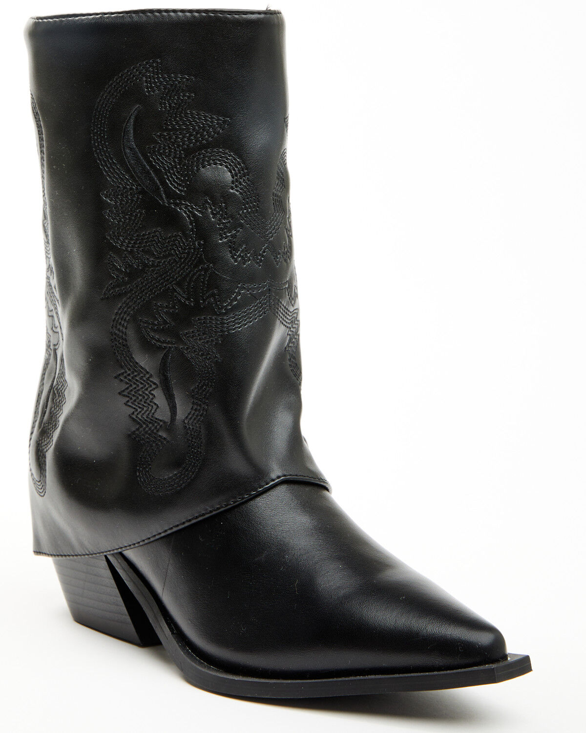 Image #1 - Azalea Wang Women's Portabella Booties - Snip Toe, Black, hi-res