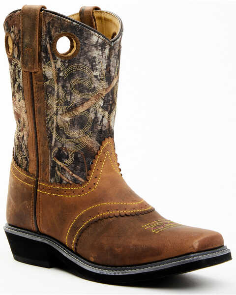 Image #2 - Smoky Mountain Women's Pawnee Camo Western Boots - Square Toe, Brown, hi-res