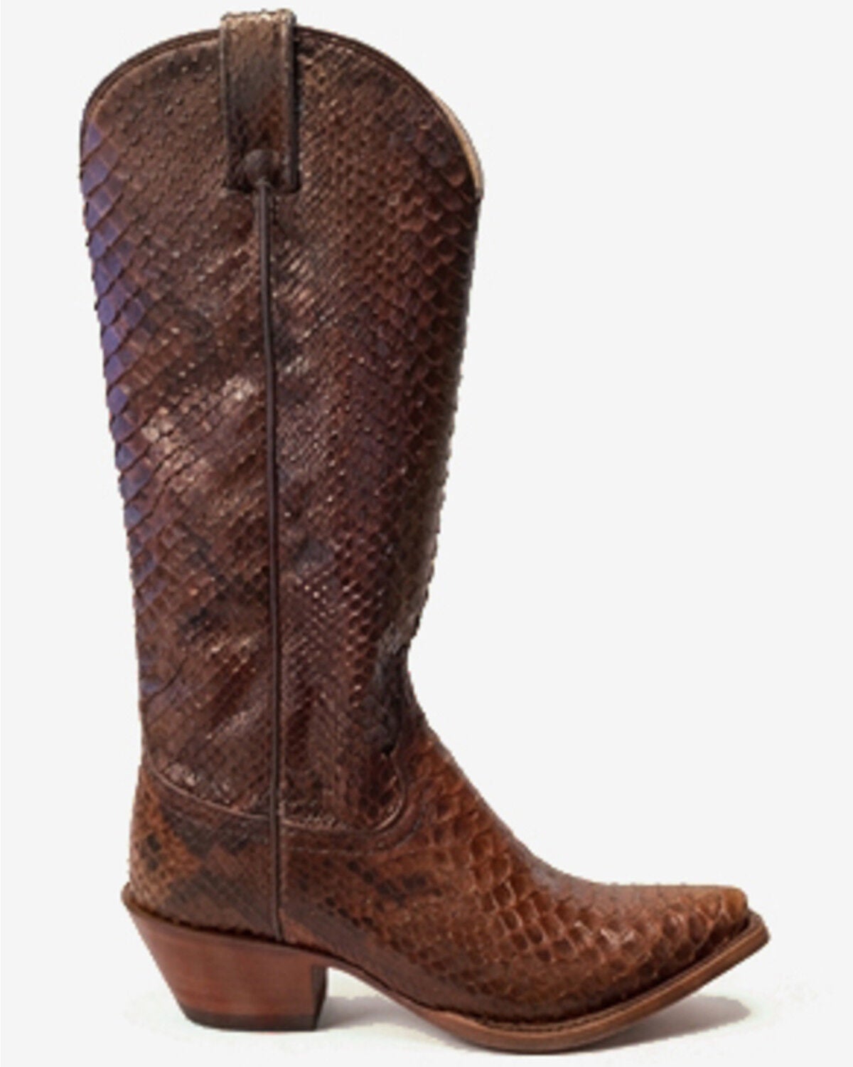 Image #1 - Idyllwind Women's Slay Exotic Python Western Boots - Snip Toe, Chocolate, hi-res