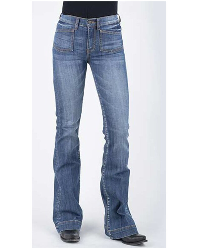 Stetson Women's 921 High Waist Flare Jeans , Blue, hi-res