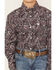 Image #3 - Cinch Boys' Paisley Print Long Sleeve Button-Down Western Shirt, Purple, hi-res