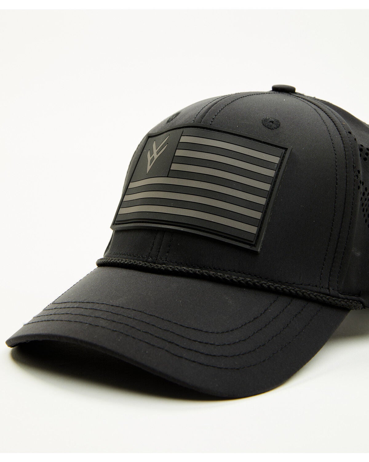 Image #2 - Hawx Men's Logo Flag Ball Cap, Black, hi-res