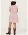 Image #4 - Shyanne Girls' Ditsy Printed Mini Dress, Ivory, hi-res