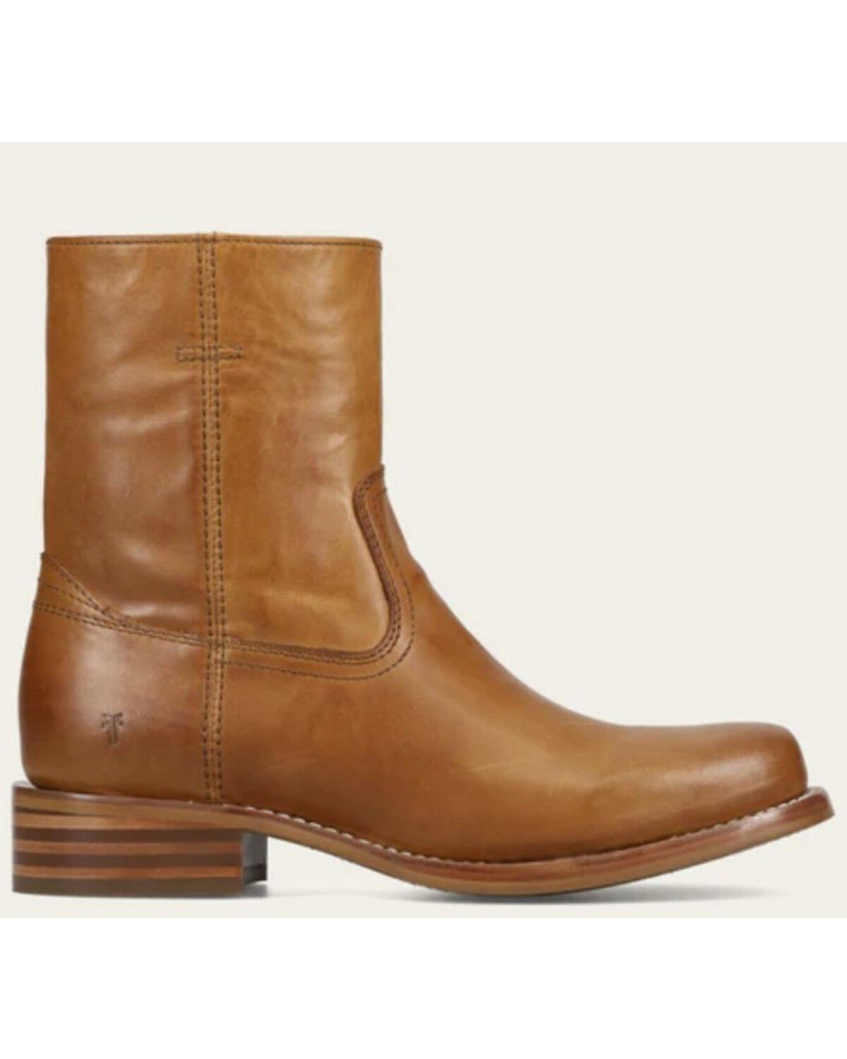 Frye Men's Campus Inside Zip Ankle Boots - Round Toe, Saddle, hi-res