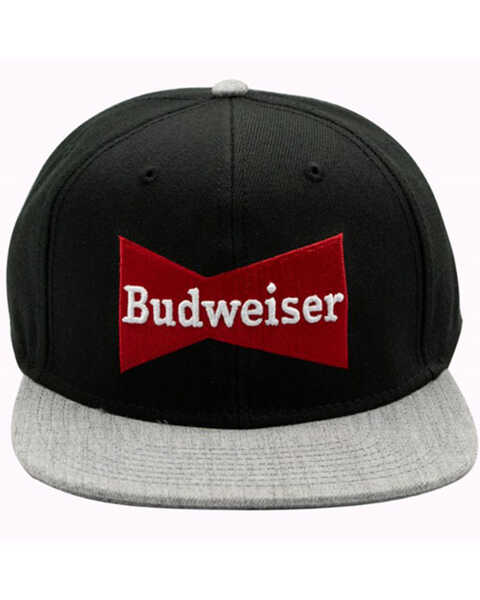 H Bar C Black & Grey Budweiser Embroidered Logo Ball Cap , Black, hi-res