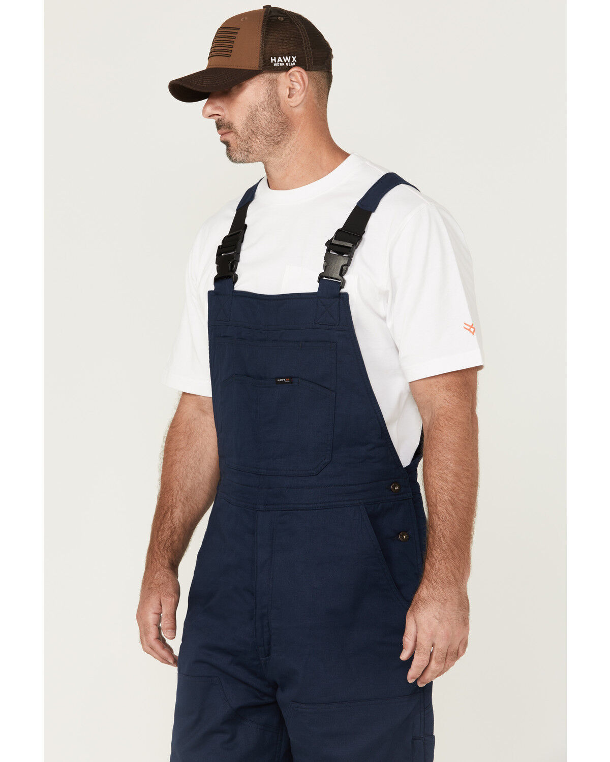 Image #2 - Hawx Men's FR Insulated Solid Bib Overalls, Navy, hi-res