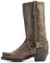 Image #3 - Frye Women's Harness Oiled Western Boots - Broad Square Toe, Brown, hi-res