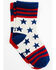 Image #2 - RANK 45® Girls' Stars & Stripes Crew Socks - 2-Pack, Red/white/blue, hi-res