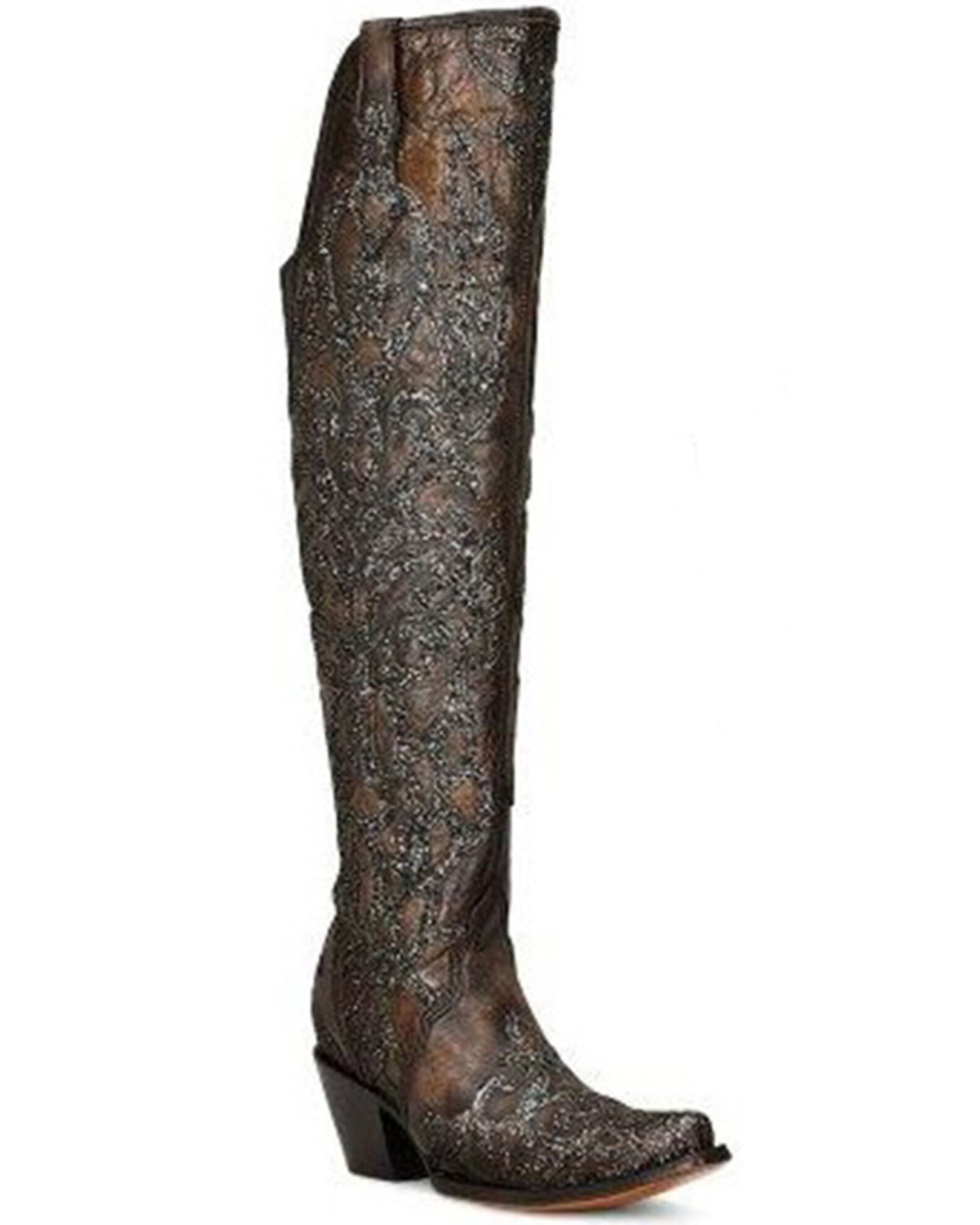 Tall glitter boots sale