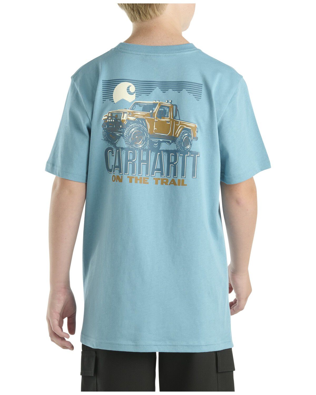 Image #1 - Carhartt Little Boys' Truck Short Sleeve Graphic T-Shirt, Blue, hi-res