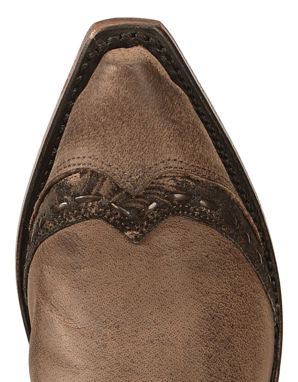 Image #6 - Boulet Women's Fancy Hand Tooled Inlay Western Boots - Snip Toe, Tobacco, hi-res