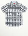 Image #1 - Rodeo Clothing Boys' Southwestern Print Short Sleeve Snap Western Shirt, White, hi-res