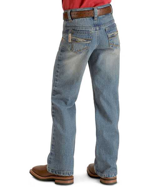 Image #1 - Cinch  Boys' Tanner Regular Cut Jeans - 4-7  , Denim, hi-res