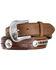Tony Lama Duke Leather Belt, Aged Bark, hi-res