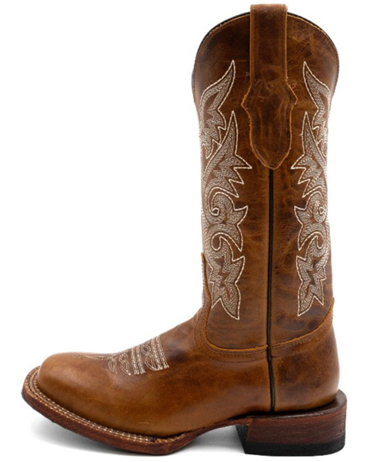 Image #3 - Ferrini Women's Mae Tall Western Boots - Square Toe, Brown, hi-res