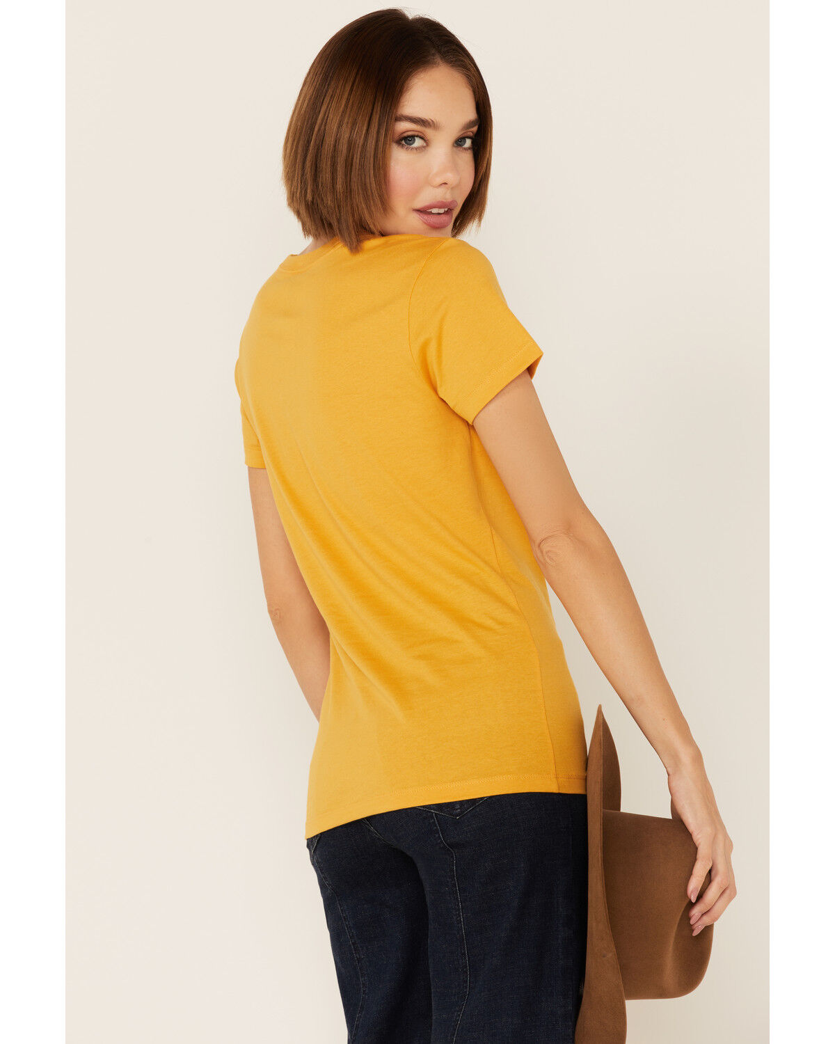 Image #3 - Paramount Network's Yellowstone Women's Bozeman Graphic Tee, Mustard, hi-res