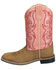 Image #3 - Smoky Mountain Women's Olivia Western Boots - Broad Square Toe, Pink, hi-res