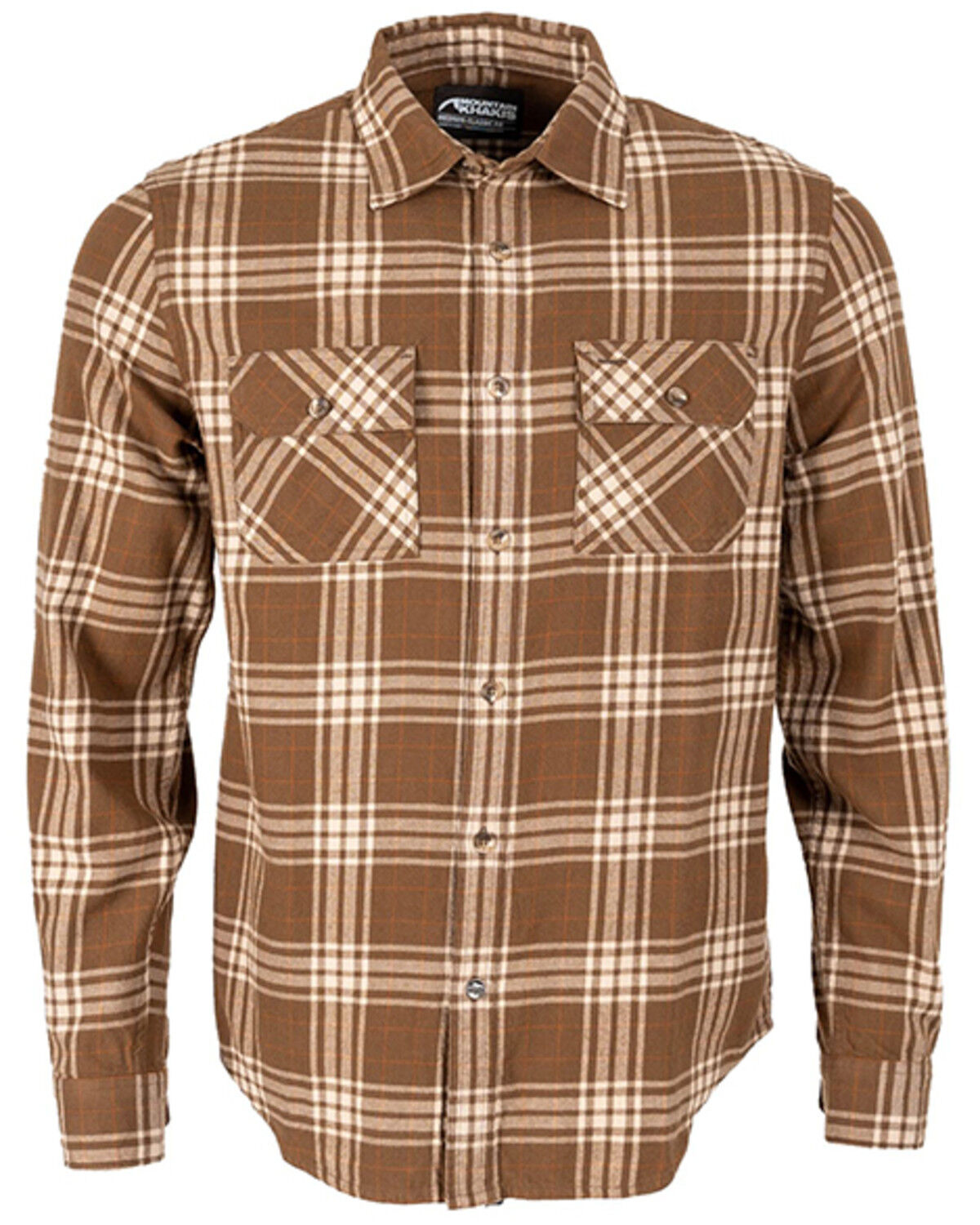Image #1 - Mountain Khakis Men's Park Plaid Print Long Sleeve Button-Down Flannel Shirt, Brown, hi-res