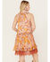 Image #4 - Miss Me Women's Floral Print Lace Sleeveless Mini Dress, Orange, hi-res