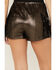 Image #4 - Wonderwest Women's Macrame Foiled Suede Shorts, Black, hi-res