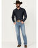 Image #1 - Cinch Men's White Label Medium Stonewash Relaxed Straight Stretch Performance Denim Jeans, Medium Wash, hi-res