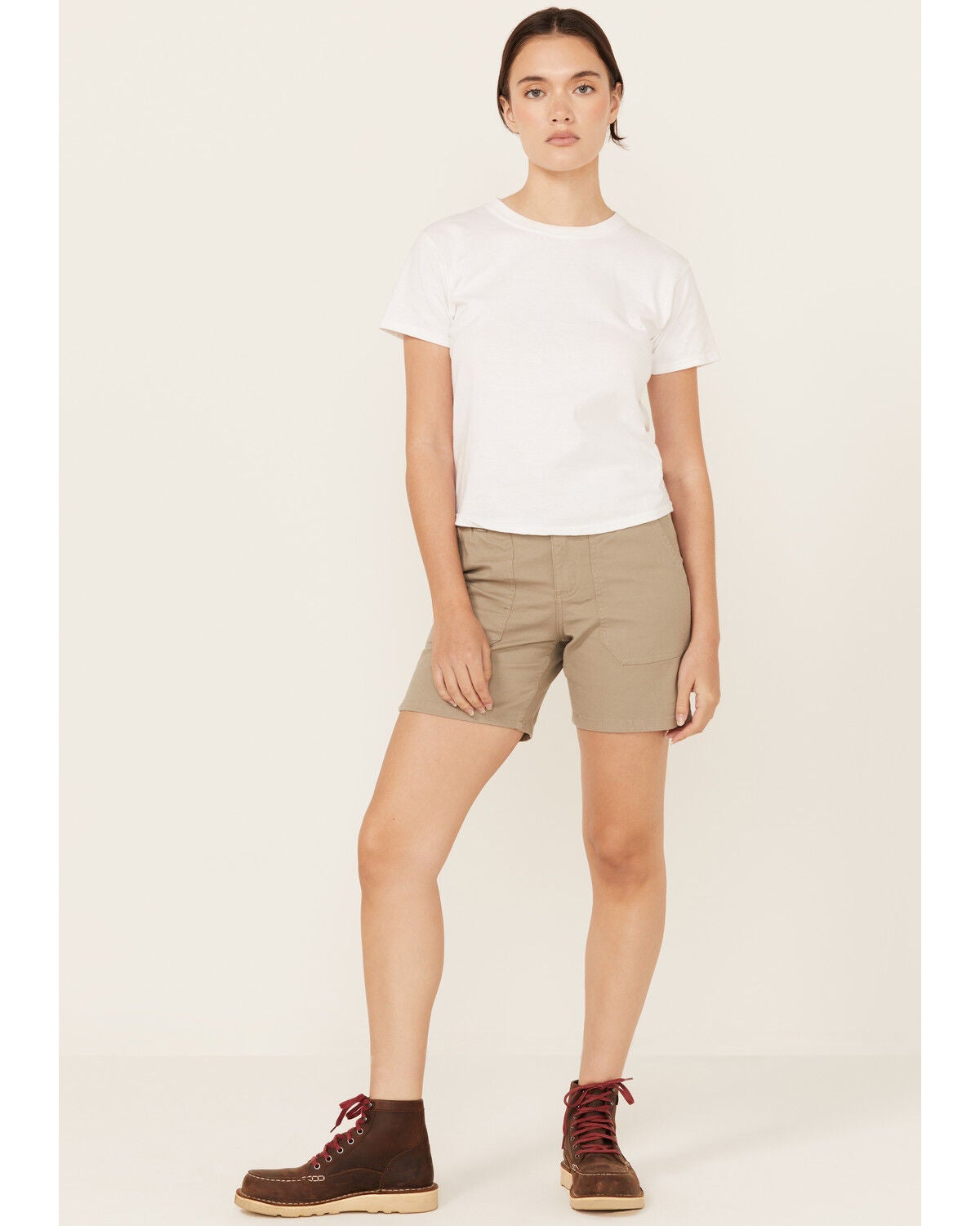 Carhartt Women's Rugged Flex&reg; Relaxed Fit Canvas Work Shorts, Light Grey, hi-res