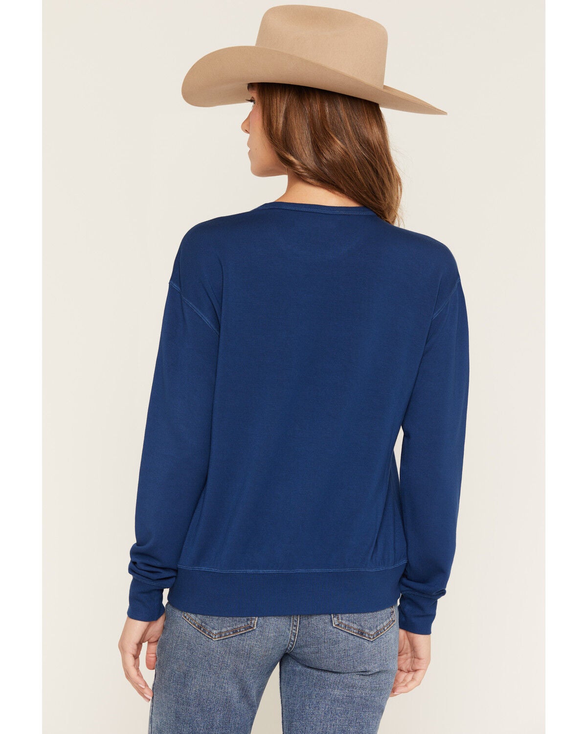 Image #4 - Shyanne Women's Dear America Long Sleeve Graphic Tee, Navy, hi-res