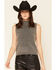 Image #2 - Sadie & Sage Women's Rhinestone Embellished Sweater Vest, Charcoal, hi-res
