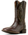 Image #2 - Ariat Men's Sport Crocodile Print Performance Western Boots - Broad Square Toe, Chocolate, hi-res