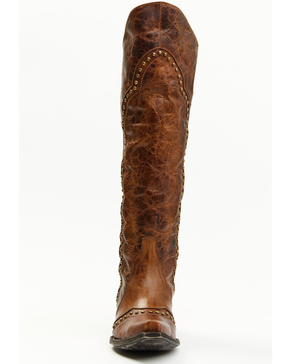 Image #4 - Idyllwind Women's Straight Up Orix Goat Studded Leather Tall Western Boots - Snip Toe, Brown, hi-res
