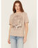 Image #1 - Affliction Women's Studded Southern Rock Graphic Tee, , hi-res